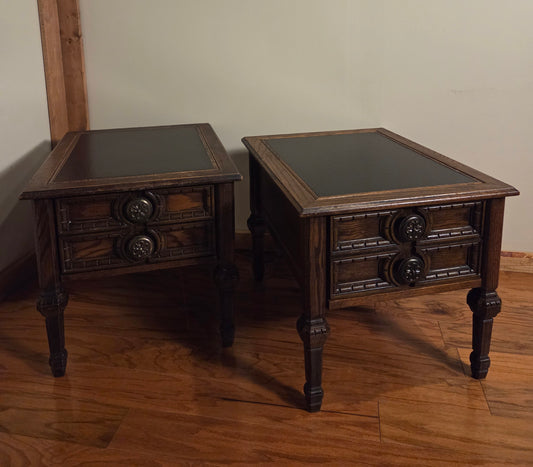 *SOLD* Coffee Tables - Twin End Tables With Drawer