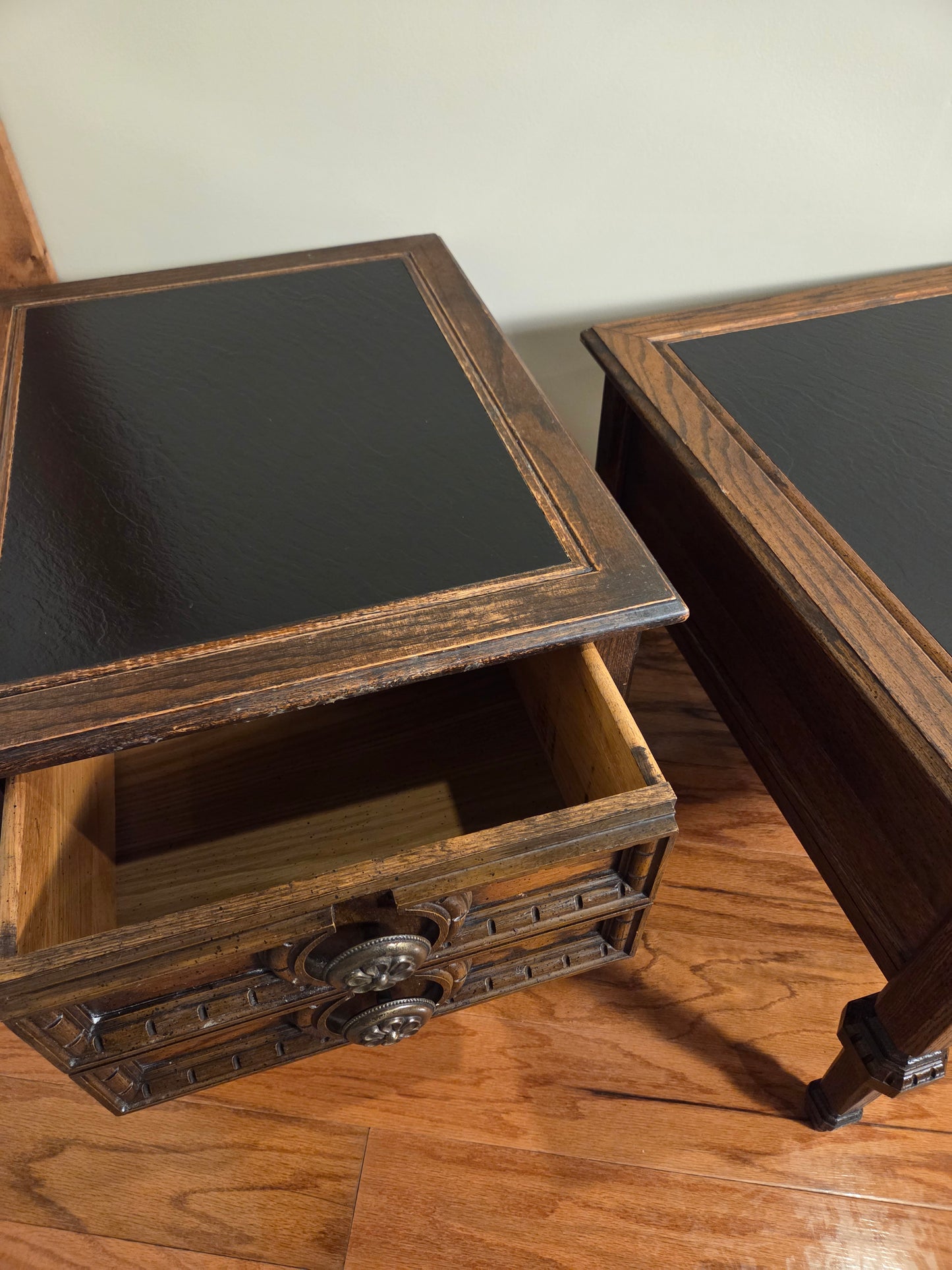*SOLD* Coffee Tables - Twin End Tables With Drawer